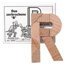 Holzpuzzle Das zerbrochene R
