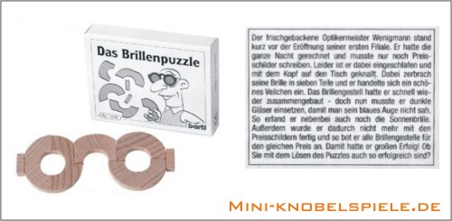 Holz Puzzle Das Brillenpuzzle